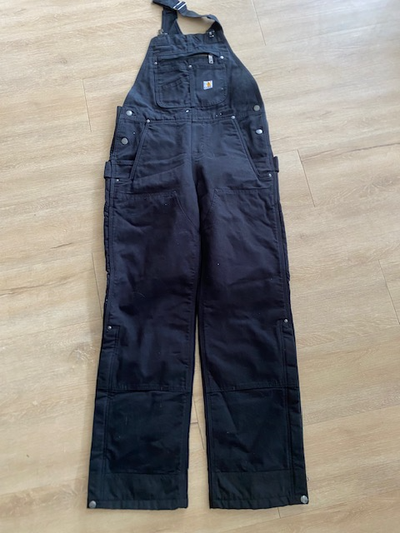 New Carhartt Women's Insulated Bib Overalls Black - Size Small, View more