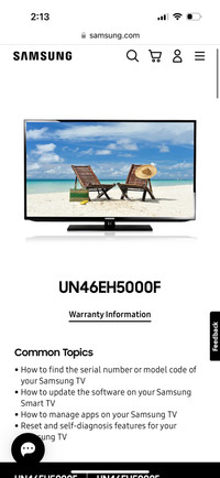 Samsung TV 46 inches 60hz