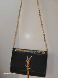 Black with gold chrome purse 