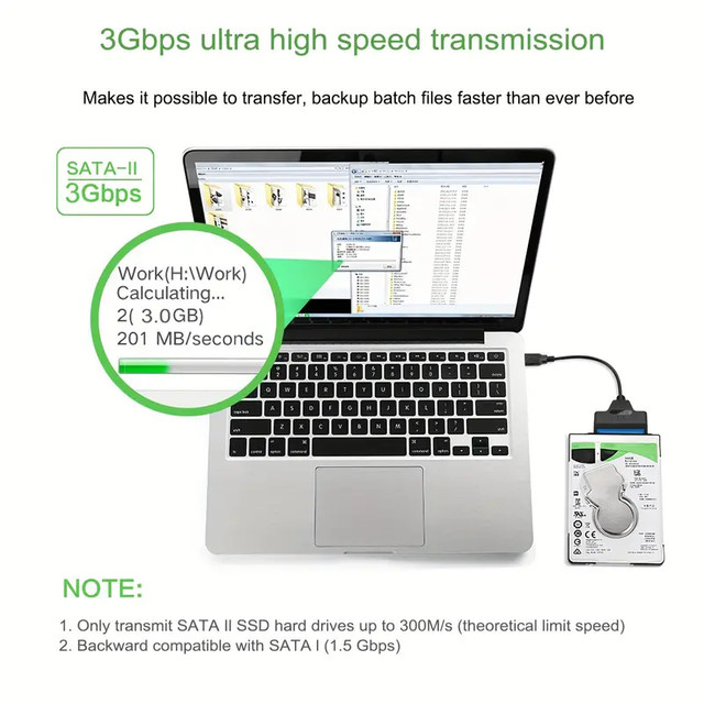 SATA to USB 3.0 adapter cable for 2.5-inch hard drive in Cables & Connectors in St. Catharines - Image 2