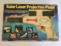 Vintage Toy 70's Solar Laser Projection Pistol Electronic sound