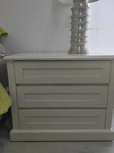 White 3-Drawer Nightstand, View more