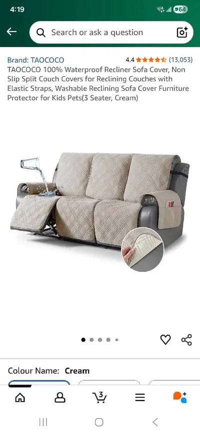 Waterproof recliner couch cover , View more