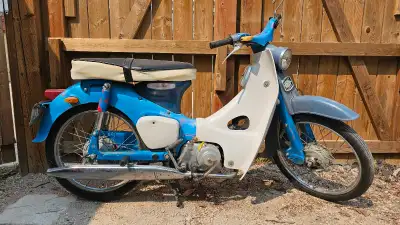 Late 1960s Honda Cub 50 "Supercub" Bike has not been registered since 1974, low klm. Engine turns ov...