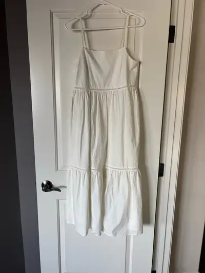 White midi Tiered Dress, View more