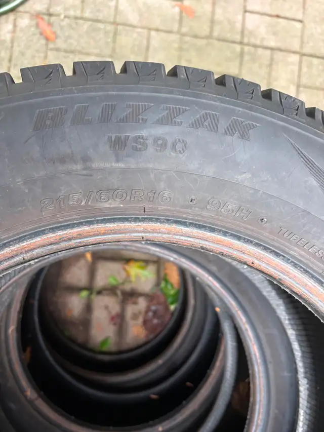 Four Bridgestone Blizzak winter tires in Tires & Rims in Oshawa / Durham Region - Image 3