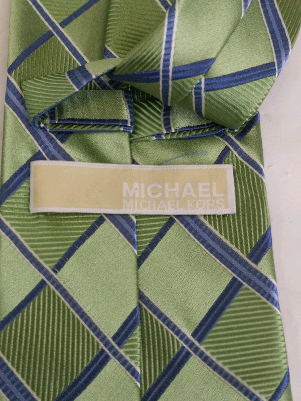 Michael Kors Neck Tie Light Green Blue 100% Silk in Men's in Moncton - Image 4