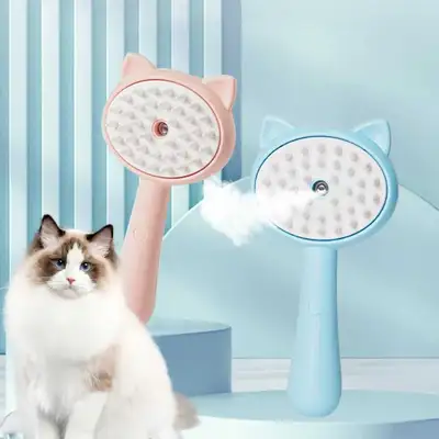 Brosse Vapeur Auto-Nettoyante 2-en-1 pour Chien et Chat, View more