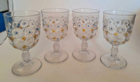 Four EAPG water goblets Flint Imperial as found