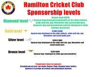 Sponser Hamilton Cricket Club