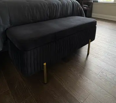 Velvet Storage Bench + Allstate Warranty, View more