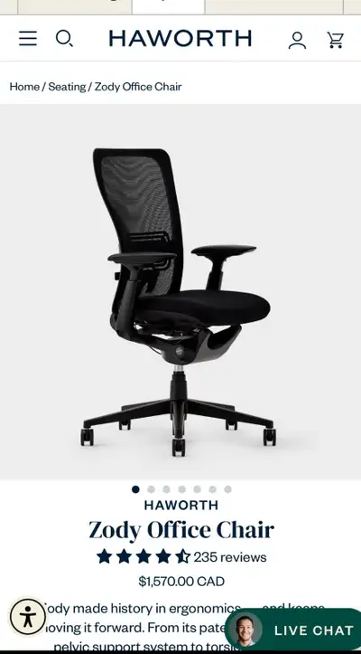 Ergonomic office chair, View more