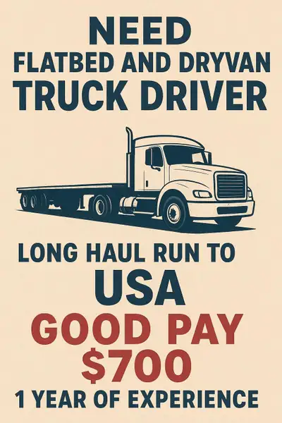 truck driver needed, View more