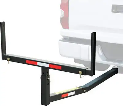 Brand new. Black Adjustable Extension for Rack SUV Lumber Ladder Canoe Boat Kayak Long Pipes w/Flag...
