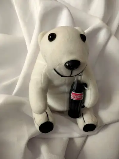 Coca-Cola Brand White Plush Collection Bear, View more