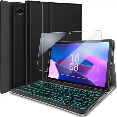 Backlit Wireless Keyboard Case for 10.6 Inch tablet, IPad, Black, View more