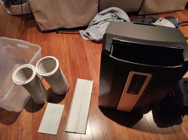 Climatiseur portatif 13 500 btu à double tuyau avec Éclairage intérieur et