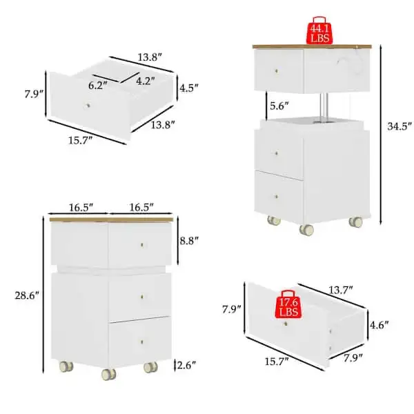 White Lift Makeup Vanity Desk with Flip-Top  in Desks in Markham / York Region - Image 5