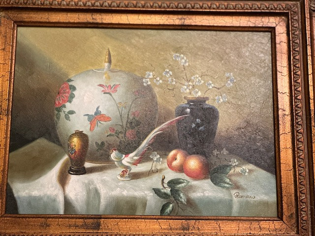 Superbe tableau huile sur toile signé, encadré, 28cmx38cm, still dans Art et objets de collection  à Ville de Montréal - Image 2