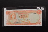 1968 Bahamas      $5 Banknote