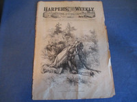 HARPER'S WEEKLY-1878-FRONT COVER ONLY-THE NOBLE RED MAN-VINTAGE