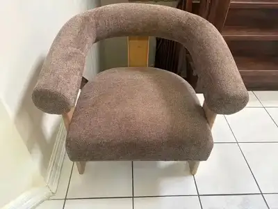 New Upholstered Barrel Accent Chair, View more