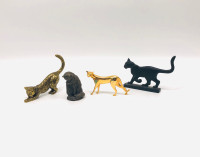 Vintage The Franklin Mint Curio Cabinet Cat Collection 