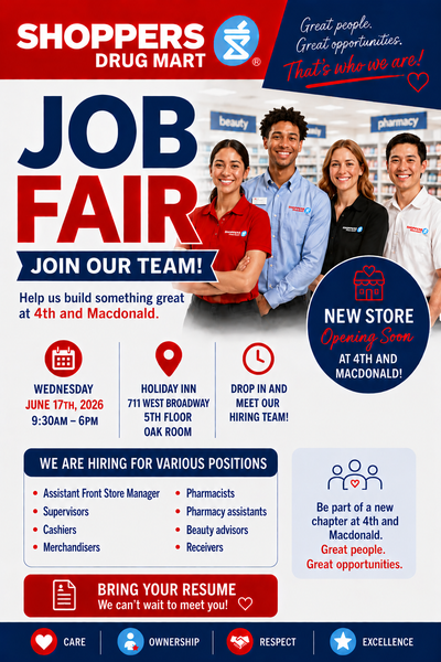 Shoppers Drug Mart - Job Fair (Vancouver/Kitsilano), View more