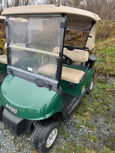 2012 EZGO golf carts. New batteries, excellent shape. They do have the electric brake. I have green...