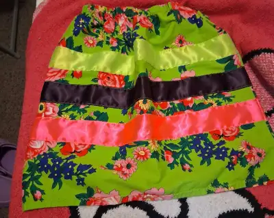 Hand-stitched pretty ribbon skirt , View more