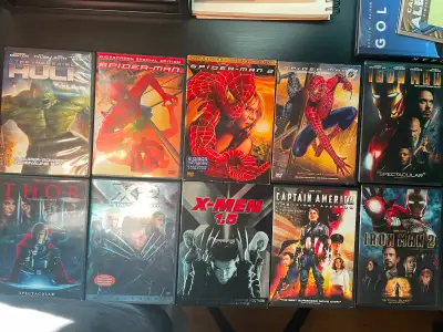 Lot de 10 films Marvel Universe Spider-Man X-Men Hulk Thor Iron, View more