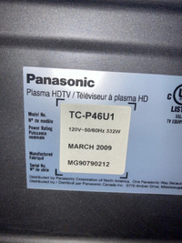 Panasonic 46 Plasma