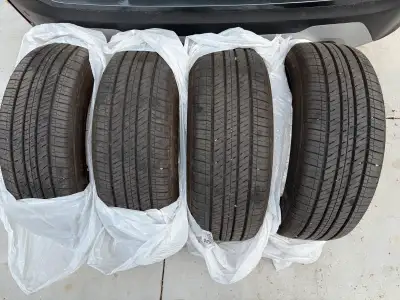 Four 235/55 R18 Bridgestone All Season tires for SUV, like new, less than 5K mileage. DOT 1725, manu...
