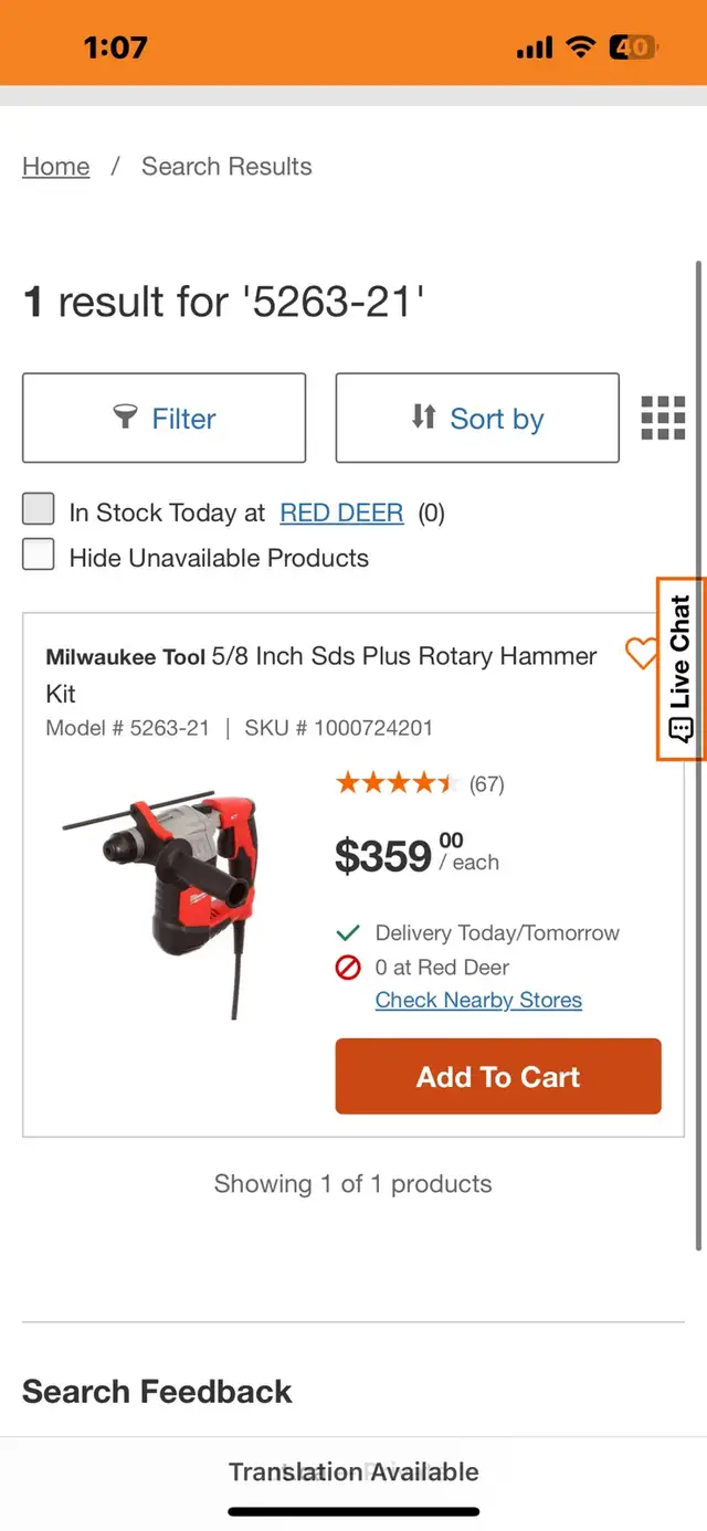 Milwaukee Rotary Hammer 5/8 inch SDS plus kit in Power Tools in Calgary - Image 3