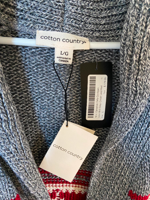 NWT Womens Parkhurst Cotton Canada Cardigan Size Large in Women's - Tops & Outerwear in Oshawa / Durham Region - Image 3