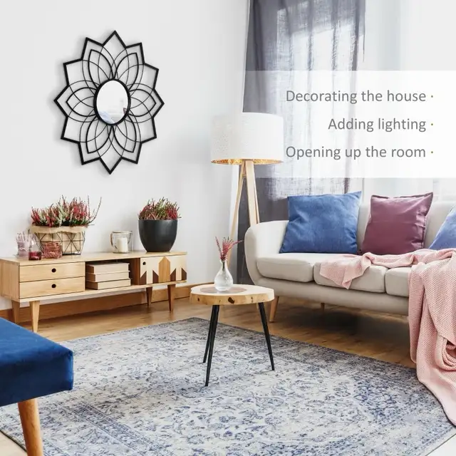 31" x 31" Modern Flower Wall Mirror, Decorative Mirror for Livin in Home Décor & Accents in Markham / York Region - Image 5