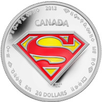 RCM 2013 Superman S-Shield $20 Pure Silver Coin