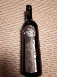 Eddie Shack autographed wine bottle signed by 5 NHL stars