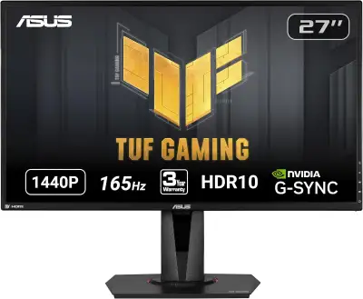 Asus TUF Gaming 27 inch VG27AQ Monitor | 2K QHD (2560 x 1440) | 165Hz (Supports 144Hz) | DisplayPort...