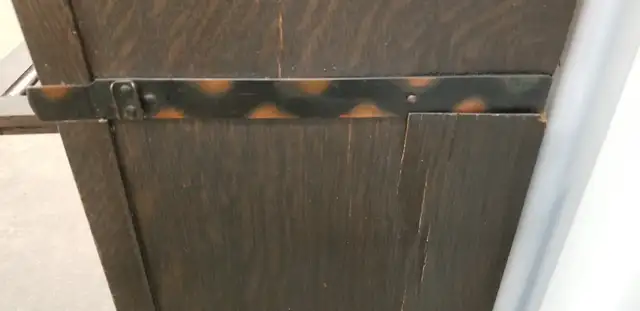 Leaded glass Macey oak 4 tier 6 part antique barrister bookcase in Bookcases & Shelving Units in Ottawa - Image 7