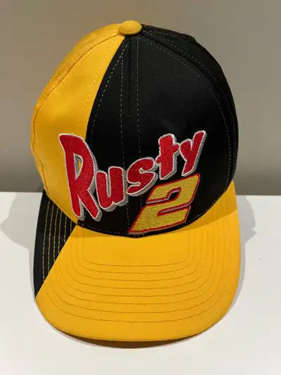 Rusty Wallace “Rusty 2” Miller Racing Hat (Black/Yellow) Era: 1995–1999 Driver: Rusty Wallace, #2 Te...