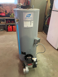 Oil fired hot water heater 