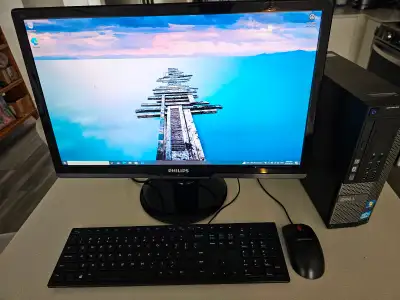 Desktop PC Computer Dell Optiplex 990 i3-2100 CPU, 3.1Ghz, 16Gb RAM, 220Gb SSD + 500Gb HDD and DVD D...