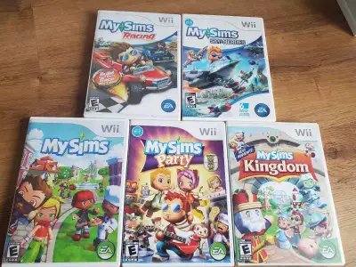 Take all 5 games for 200$ The entire My Sims lineup for nintendo wii Amazing gift for the Sims fan i...