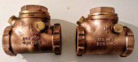 1-1/2" Brass Swing Check Valve Lead Free FIP Threaded Ends