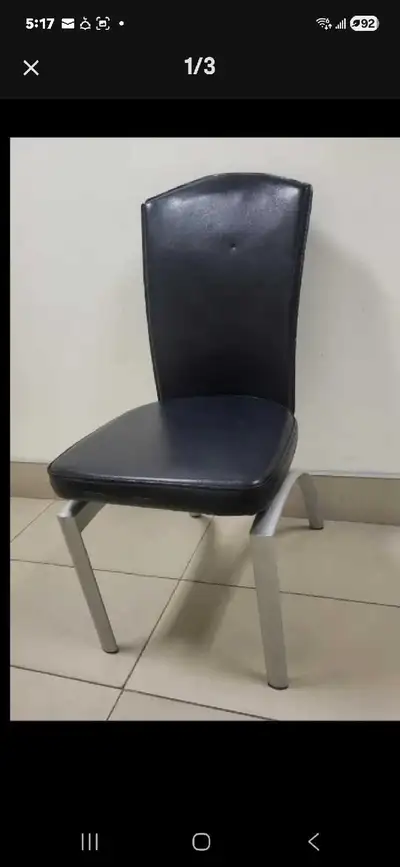 Sleek Modern Dining or Side Chair,Faux Leather, View more