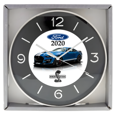 Brand new boxed wall clock approximately 10 inches in diameter featuring Custom designed artwork. Cl...