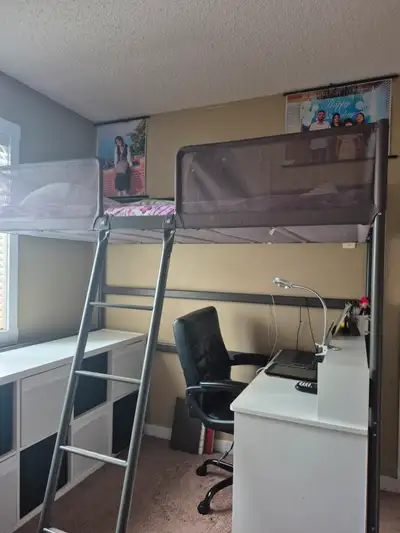 Twins Loft Beds with mattress, View more