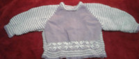 Toddlers Baby Sweater 6 Lilac White Snowflakes $50.00 Each New