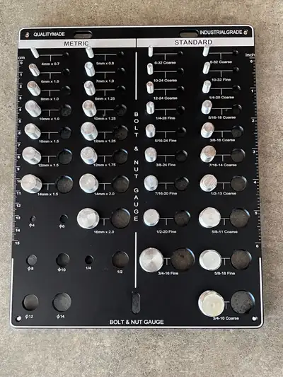 34 Nut and Bolt Checker with Drill Bit Gauge, View more